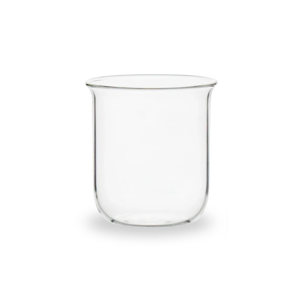Clear Wide-Mouth Glass Cup
